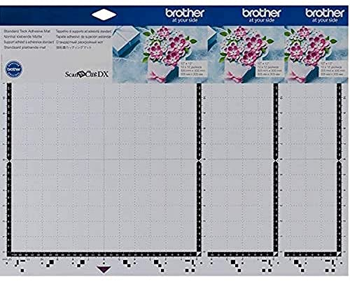 Brother CADXMAT3LOW12 ScanCut SDX Klebematte mit geringer Haftung, 3 Stück, Kunststoff