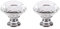 2 PCS Crystal Glass Door Knobs 30mm Diamond Drawer Knobs Sparkle Cabinet Pull Handles with Screws Wardrobe Cupboard Decorating (Crystal)