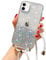 LCHULLE Handykette Handyhülle für iPhone 12/iPhone 12 Pro Hülle mit Kordel Umhängenhülle Necklace Hülle mit Band Schutzhülle Transparent Silikon Case für iPhone 12/iPhone 12 Pro Transparent