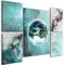 decomonkey Bilder Abstrakt 110x80 cm 5 Teilig Leinwandbilder Bild auf Leinwand Vlies Wandbild Kunstdruck Wanddeko Wand Wohnzimmer Wanddekoration Deko Modern Landschaft