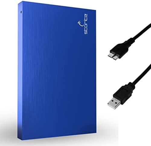 Storite 2.5 Ultra Slim Portable External Hard Drive 320GB HDD Backup Storage with USB 3.0 Fast Data Transfer Compatible for PC, Mac, Window, Gaming Console, Laptop and Desktop (Blue)