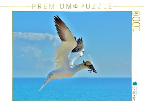 CALVENDO Puzzle Basstölpel im Landeanflug | 1000 Teile Lege-Größe 64 x 48 cm Foto-Puzzle für glückliche Stunden