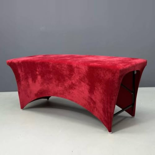 Untitled Verlängerter Liegenbezug für Massagebett | Bezug | Velours | Spannbetttuch für alle gängigen Kosmetikliegen Massageliegen Couches (Rot, 60 x 180 cm)