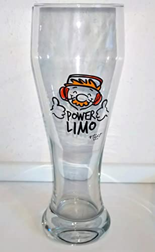 Bicchiere da birra bianco, 1 x 0,5 l, bicchiere da birra di frumento, bicchiere da birra, Power-Limo, Rofu, Action / Kik