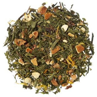 TEA SHOP - Té Verde Ging Dry Tea 100g - 50 Tazas - Formato a Granel - Green tea - En Hojas - Con Ginseng y Cítricos - Antioxidante