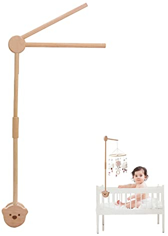 let's make Baby Mobile Kleiderbügel Mobile Bettglocke Halter 27 Zoll Holz DIY Bär Krippe Mobile Arm Buche Halter Geeignet zum Aufhängen Baby Kinderzimmer Mobiles