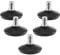 kwmobile Bürostuhl Gleiter 5er Set - Bodengleiter für Schreibtischstuhl 11mm x 22mm - Drehstuhl Füße Parkett Fliesen - Stuhl Fußgleiter - schwarz