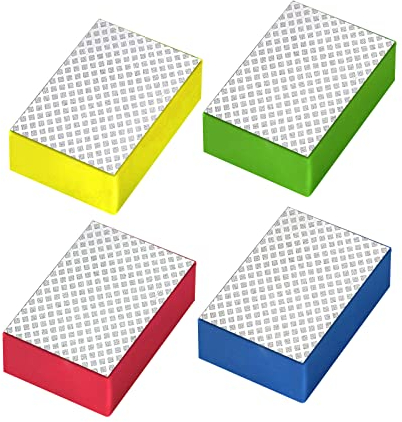 Hoypeyfiy 4Pcs Diamant-Handpolierpads Schleifblöcke Diamant-Handschleifpads Zum Schleifen, Schleifen, Polieren und Scharfen Kanten 60# 100# 200# 400# Körnung