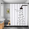 HSFFBHFBH Blanc imperméable Rideau de Douche Polyester Rideaux de Bain avec Crochets Maison Baignoire cloison Rideau Salle de Bain décor Multi-Taille 100x200cm/39x79in(WxH)