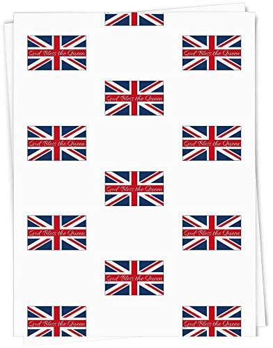 5 x A1 'Königin Union Jack' Geschenkverpackung/Papierrolle (GI00051048)