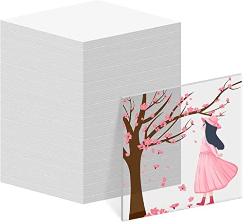 50 Stück transparente quadratische Acrylplatte, 10,2 cm Acryl-Rohlinge runde Blattscheibe für Meilensteinmarker, Namenskarten, Cricut-Schneiden und Gravieren, Malen und DIY-Projekte