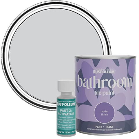 Rust-Oleum Purple Water-Resistant Bathroom Tile Paint in Satin Finish - Lilac Rhapsody 750ml