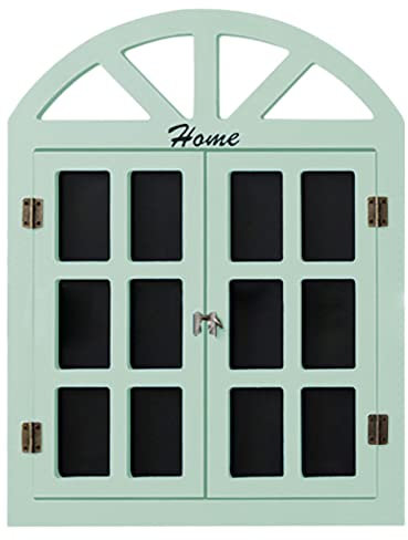 Hanging Plants Room Wooden Wall Hanging Decorative Pendant Fake Window Blackboard Notice Board Wall Decoration Cafe Bar Hanging Piece Decoration Hanging Swing Indoor Basket