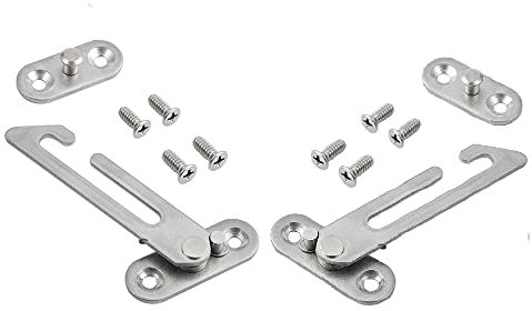 Lot de 2 verrous entrebâilleurs de fenêtre en acier inoxydable pour fenêtre UPVC (gaucher et droitier)