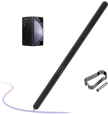 Galaxy S Pen Fold Edition (sansBluetooth) pour Samsung Z Fold5 5G Stylet de Remplacement pour Samsung Galaxy Z Fold5 5G Stylet Tactile + 2 Pointes/Pointes (Noir)