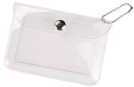 Lot de 3 Porte-Cartes Transparents pour Femme - Petit Porte-Monnaie Porte-clés - Mini Pochette pour Cartes de crédit, Claire, 11.5 x 8 cm