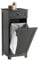 SoBuy BZR73-DG Wäscheschrank mit ausklappbarem Wäschesäcken Wäschesack Wäschetruhe Wäschesammler Wäschetruhe Wäschekorb Badschrank Badmöbel Dunkelgrau BHT ca. 40x90x38cm