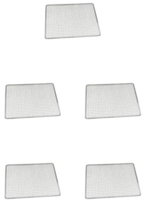 QOKLIYUI 5 Ensemble de Barbecue Grille Soudé Lavable Réutilisable Portable Anti-Rouille Randonnée BBQ Pique-Nique Grill Net Outil Accessoires 45x30cm, 45x30cm 5Ensemble