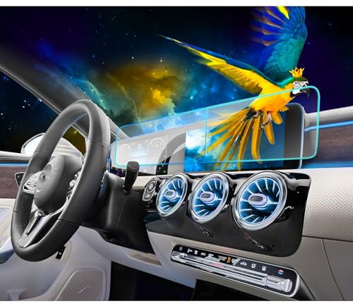 EUEKY 2023 GLE Schutzfolie für 2022 2023 2024 A/B-Klasse CLA GLB 10,25 Zoll Displayschutzfolie (2 Stück) Display Navigationssystem Touchscreen Display Panzerglas Schutzfolie für 2024 GLE 350 Zubehör