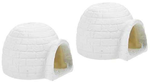 Abaodam 2st Simulation Eines Iglus Arktisches Spielzeug Iglu-Modell Pinguinhaus Iglu-kuchenaufsatz Miniaturhäuser Mini-iglu-Figur Kleine Spielzeughäuser Weiß Kind Handbuch Harz Bild