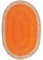 Agro Richer Teppich Jute Beige Bordüre Oval Form Area Rug Carpet Teppiche für Wohnzimmer Teppich Innen & Außen Flur Küche Esszimmer Teppich (Orange + Beige, 120 x 240 cm (4x8 Fuß))