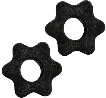 Rumyve 2pcs Spin Lock Collar,Non-slip Spin Lock Collar Screw Hex Nut Screw Clamp,Dumbbell Hex Nut
