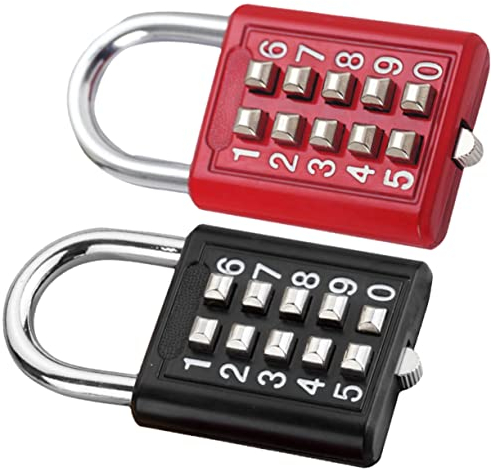 2 Stück 10-Stelliges Zahlenschloss Für Spinde Werkzeugkästen Und Taschen - Sicheres Codierungssystem Für Zuhause Und Fitnessstudio