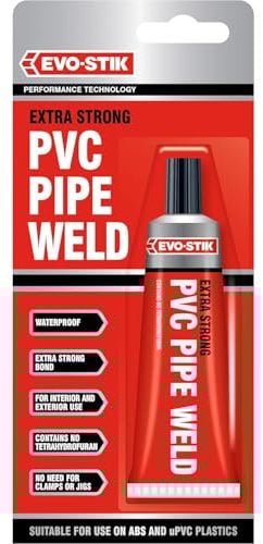 AMK® Evo Stik PVC Pipe Weld 50ml Adhesive Waterproof Strong Bond Interior and Exterior Use DIY At Home