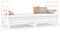 HETFTJN Pflegebett Einzelbetten/Doppelbett Familienbett Bett Einzelbett/Double Bed - Tagesbett Ausziehbar Weiß 2X(90x190) cm Massivholz Kiefer für Schlafsaal Gästezimmer Schlafzimmer Hotel