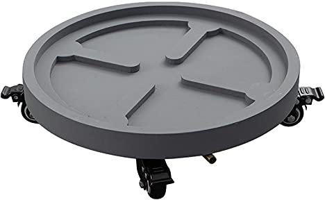 JDSHFEN Chariot à Plantes Rond avec roulettes pour Pot de Fleurs Soucoupe à roulettes Blanc 34 cm,Gris-40Cm