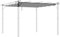 Outsunny Toile d'ombrage rétractable pour pergola, auvent de rechange pour pergola de 3 x 3 m, toit rétractable gris clair