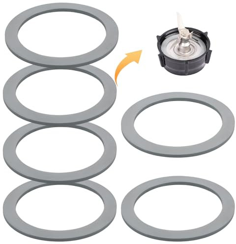 6 Uds Junta de Licuadora para Oster, Reemplazo de Anillo de Goma para Licuadora Reemplazo de Junta de Licuadora con Junta Tórica Gris Compatible con Oster Osterizer