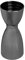 Jigger Cocktail Inox 50ml Double Mesure Précise Ergonomique Anti - Dérapant pour Bar à Domicile et Professionnel Argenté Durable (Plaqué noir)
