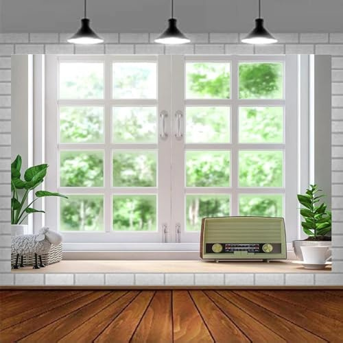 Büro-Fotografie-Hintergrund für Videokonferenzen mit Fenster-Hintergrundbildschirm für Videokonferenzen unter Studio-Banner 200x140CM