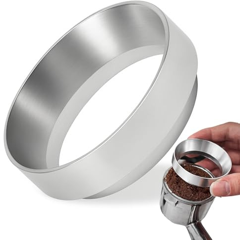 Jecdfs 1pcs Dosificador Cafe, 51mm Embudo Dosificador Magnético Anillo de Embudo Dosificador,Embudo Dosificador de Espresso,Anillo Dosificador Cafe,Accesorios para Máquinas de Café Espresso, para Bari