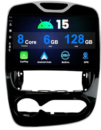 MISONDA [6G+128G] Android 15 Doppel Din Autoradio Für Renault Clio 4 ZOE 2016-2019 Carplay Kamera Canbus MIC KOSTENLOS Unterstützung Lenkradsteuerung RDS 4G WiFi DAB BT5.0