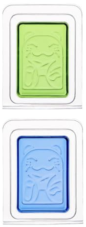 Katzenmuster Festes Parfüm 2stücke Gelbalsam Blau für Haushalt | Praktischer Duftbalsam, 5,8x4x0,5cm, für Wohnzimmer und Schlafzimmer, Katzenklo Deo