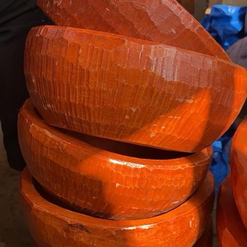 Mortier en Bois Artisanal avec Pilon, Ustensile de Cuisine Traditionnel en Bois Naturel