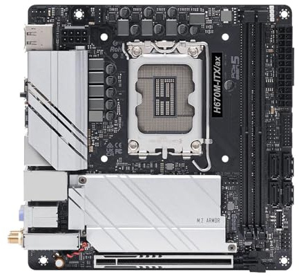 motherboard Fit For ASROCK H670M-ITX/ax Mini-ITX Motherboard Intel H670 M.2 LGA1700 2xDDR4 Support I5-14600 I3-14100 I9-12900 I5-12400 Cpu