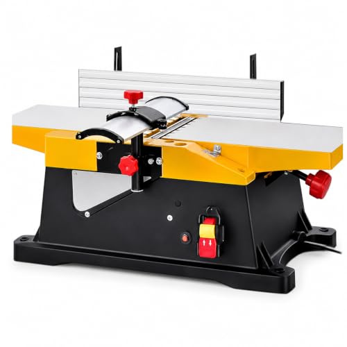 Bench Top Planer, 1800W Electric Woodworking Thicknesser with 12000 RPM Motor and Adjustable 0-3 mm Cutting Depth for Precision Woodworking