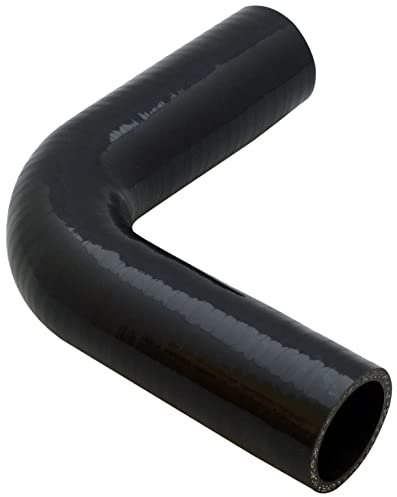 90 degree Silicone Turbo and Coolant Reinforced Hose Elbow ID: 19mm - Black