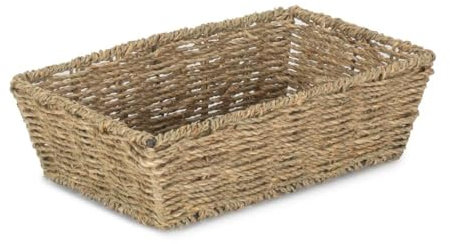 Red Hamper Large Tapered Seagrass Tray, Wicker, Brown, 12 x 25.5 x 39 cm