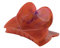 1Stk Haarklammer Herz 84x45 in rot orange - Made in Germany - WeLoveBeads