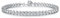 Diamond Treats Braccialetto Tennis Donne, Set Castone solido ARGENTO 925 STERLING 3mm Zircone Bianco Cubico Perfetto. Braccialetto Eternity Signore 19-20,3 cm Regalo Gioielleria Perfetto Donne.