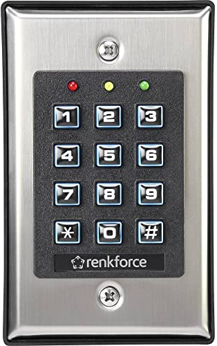 Renkforce 1582597 Codeschloss Aufputz mit beleuchteter Tastatur
