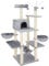 tectake® XXL Kratzbaum groß für Katzen, Zubehör Liegemulden, Katzenhängematte, Katzenhaus, Spielzeug, Sisalseil, Kratzstamm, Katzenbaum, Katzenkratzbaum Höhe ca. 165 cm - grau