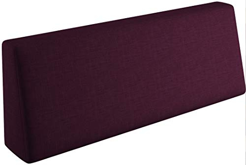 sunnypillow Palettenkissen mit abnehmbarem Bezug Kaltschaum Palettenauflage Palettenpolster Palettensofa Sitzkissen Rückenlehne Indoor Outdoor Rückenkissen 120x40x20/10cm Violett
