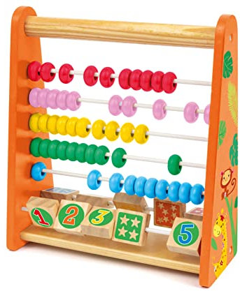 SEVI Pallottoliere | Trudi by Giochi in Legno educativi Prima Infanzia. Costruzioni e Giocattoli. Regalo di Natale e Compleanno per Bambini | 22x9x24cm Wood | Modello 88049