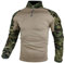 zuoxiangru Uomo Tattico Combattere Maglietta, Ripstop Traspirante Multicam Camicia per Militari A Caccia Airsoft (CP, EU L=Tag 2XL)
