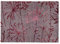 Schöner Wohnen Kollektion Fußmatte innen - Schmutzfangmatte 50 x 70 cm Pusteblume grau-Rose - rutschfeste Sauberlaufmatte - Fussmatte Haustür - Türmatte waschbar bei 30°C